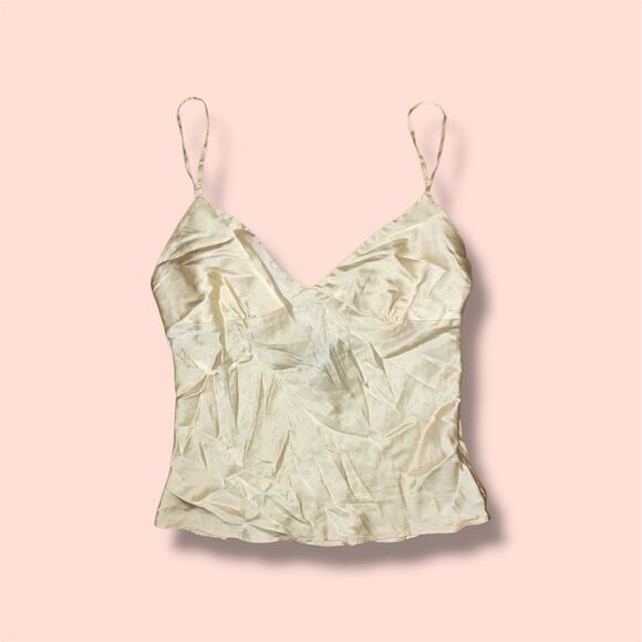 Moda International Tops - Yellow Gold Silk Tank Top